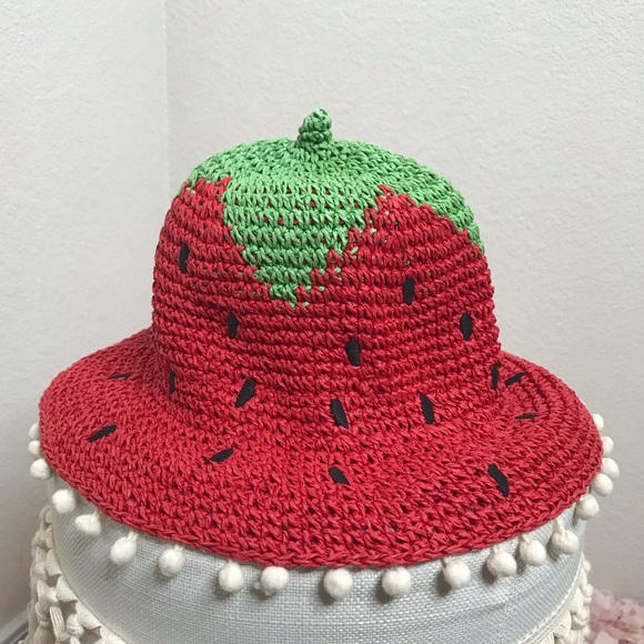 strawberry bucket hat
